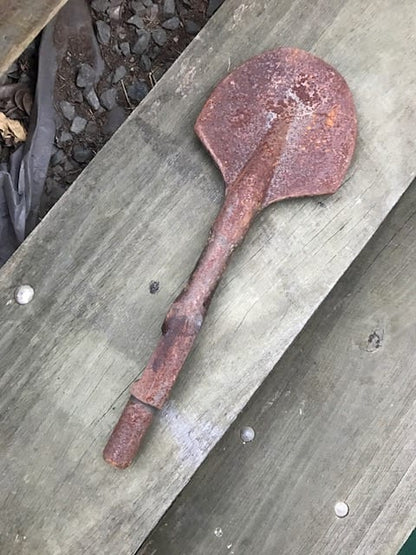 Clay Spade before being restored with Xtroll Rust Conqueror